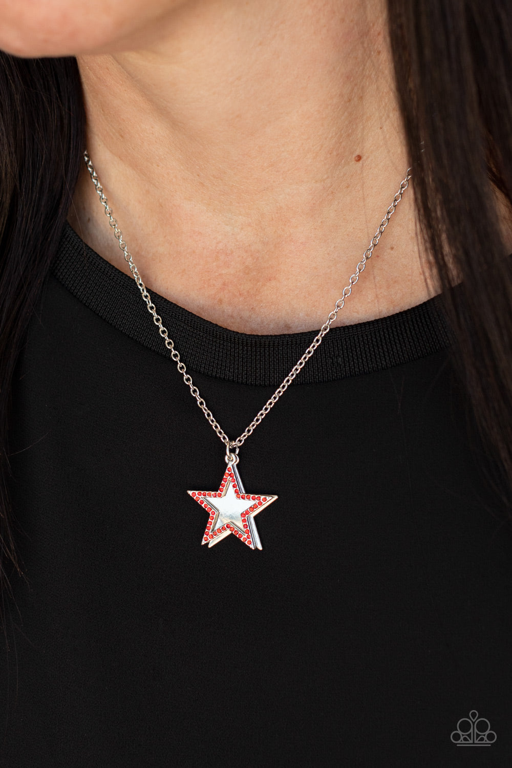 American Anthem - red - Paparazzi necklace