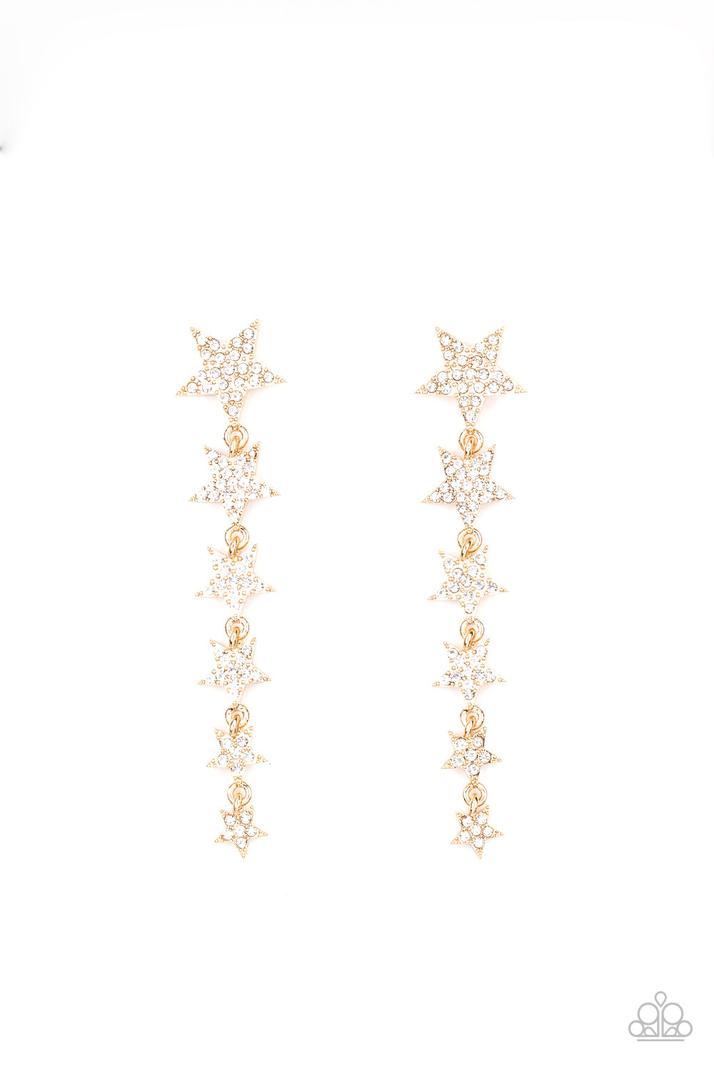 Americana Attitude - gold - Paparazzi earrings