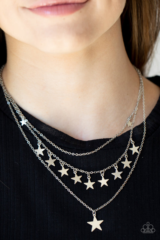 Americana Girl - silver - Paparazzi necklace