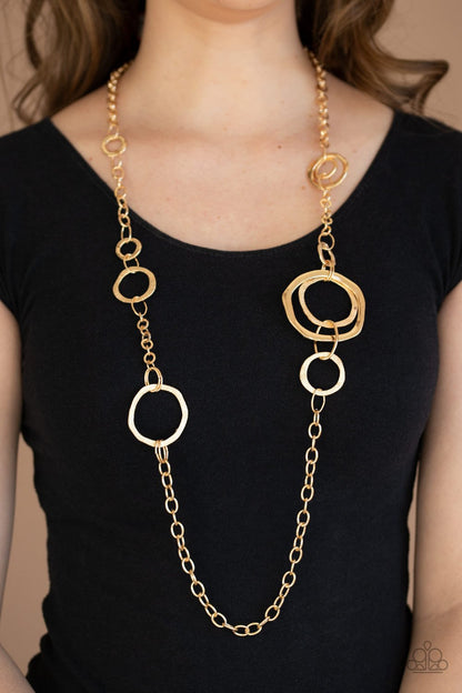 Amped Up Metallics - gold - Paparazzi necklace