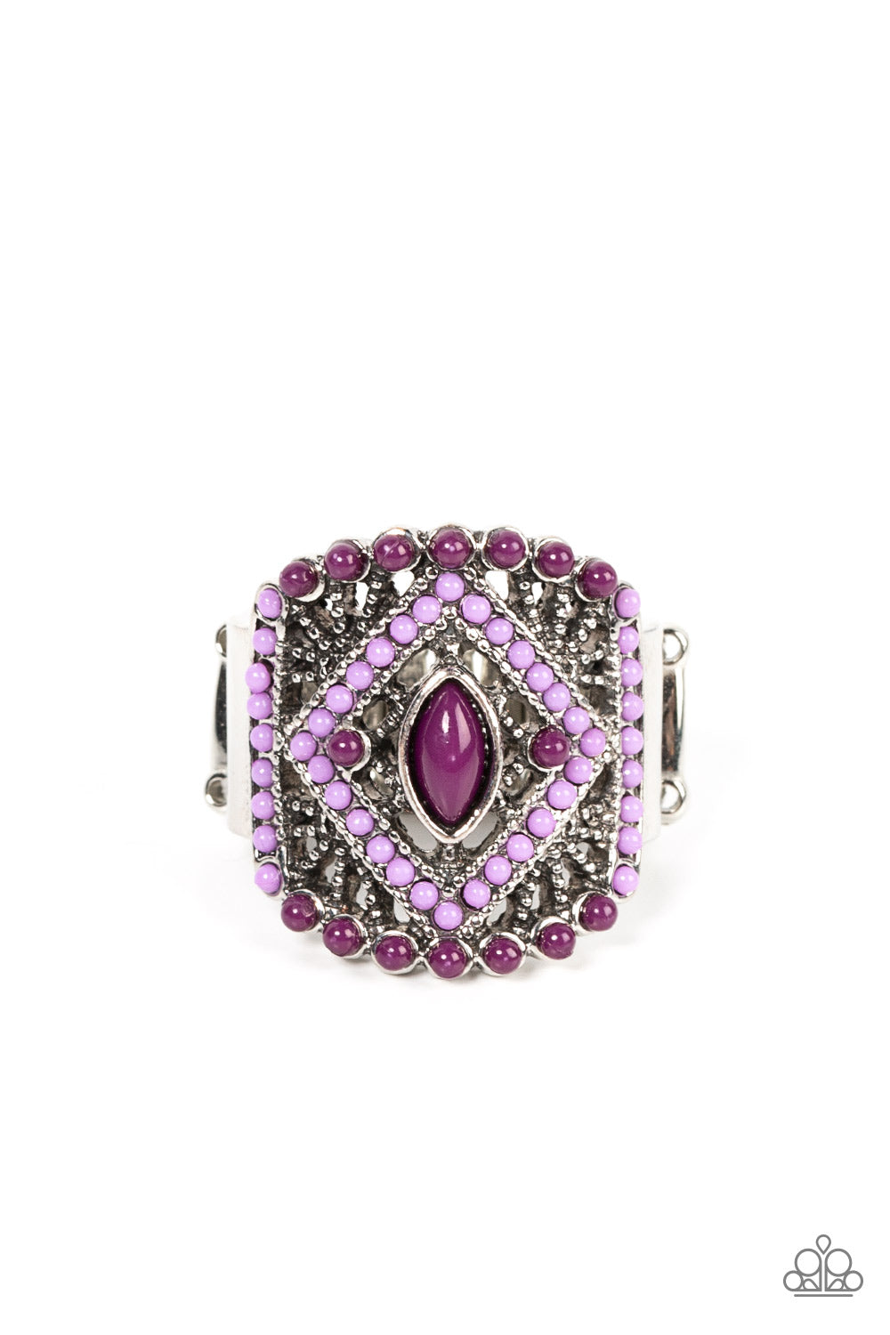 Amplified Aztec - purple - Paparazzi ring