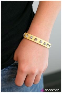 An Affair to Remember - yellow Paparazzi bracelet