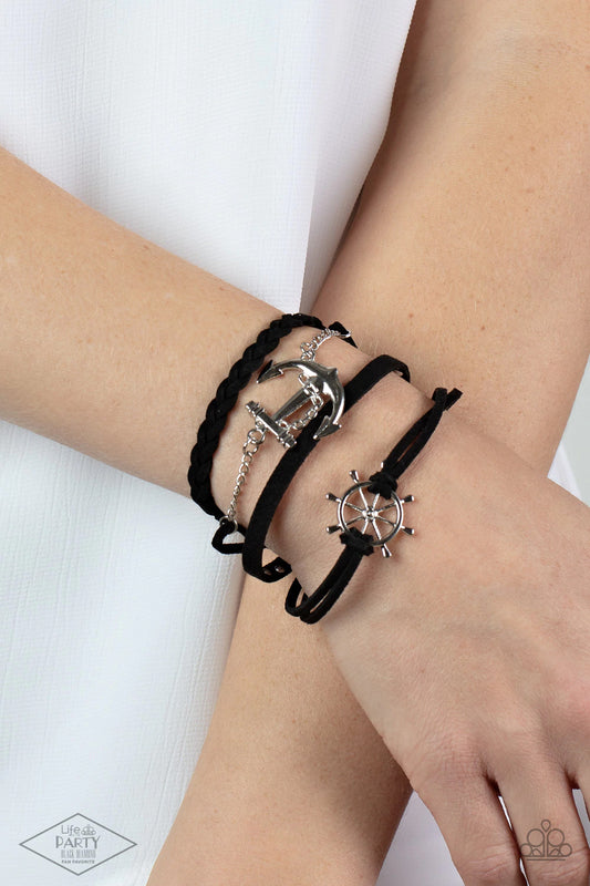 Anchors Away - black - Paparazzi bracelet