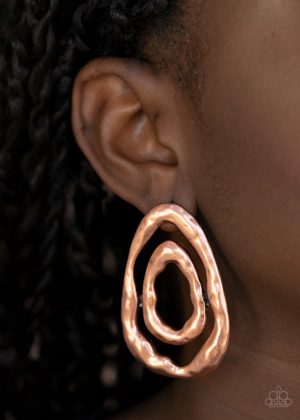 Ancient Ruins - copper - Paparazzi earrings