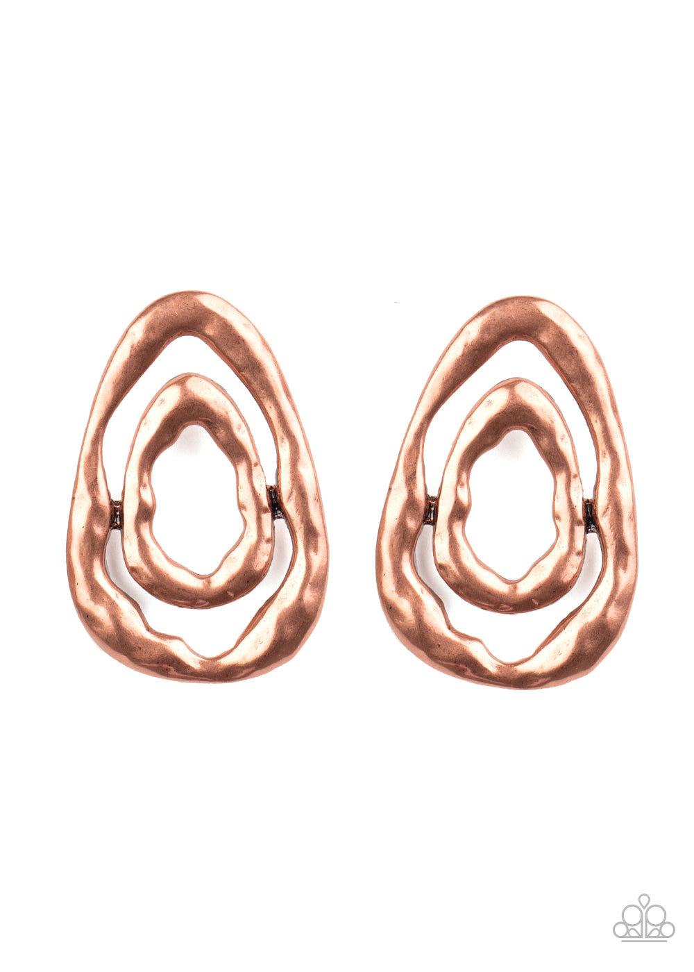 Ancient Ruins - copper - Paparazzi earrings