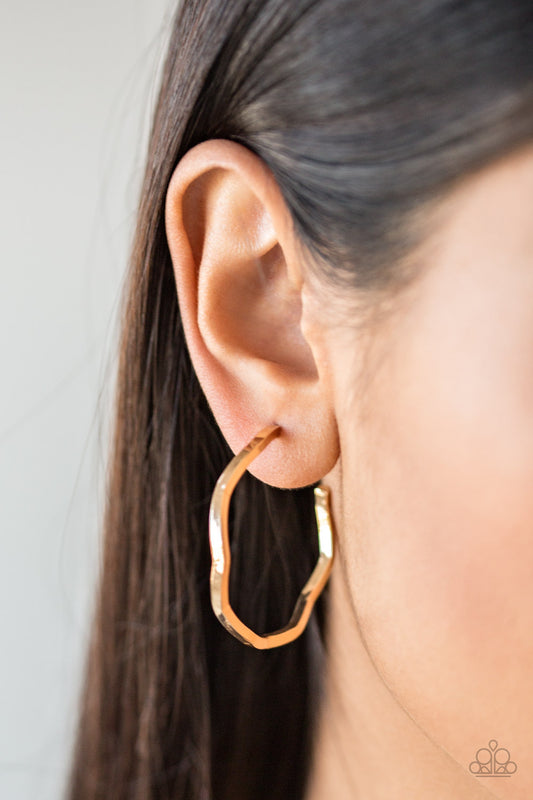 Another Day Another SLAY - gold - Paparazzi earrings