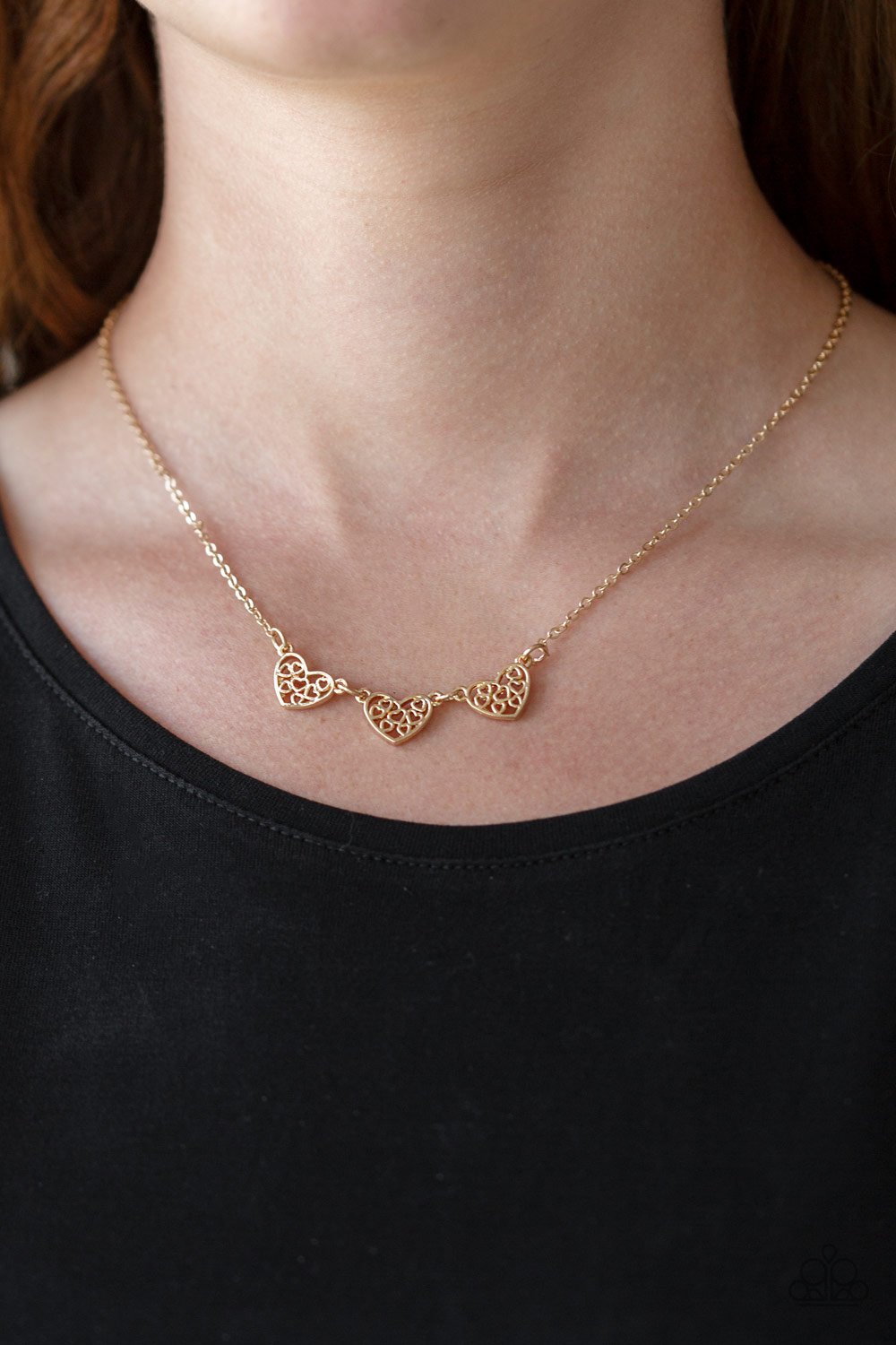 Another Love Story - gold - Paparazzi necklace