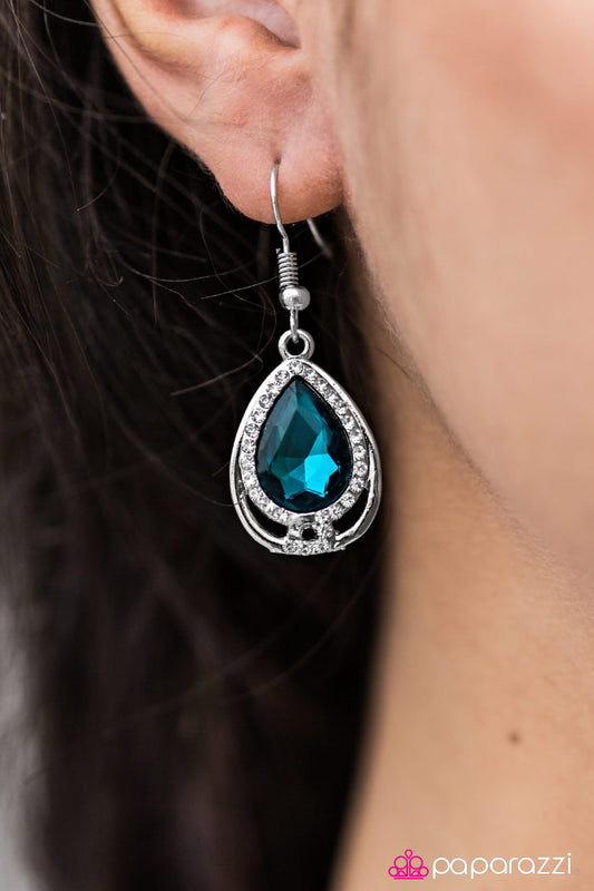 Anything Is POSH-ible! - Blue - Paparazzi earrings