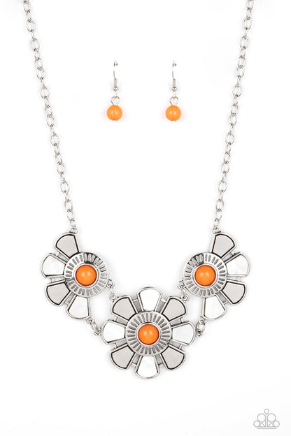 Aquatic Garden - orange - Paparazzi necklace