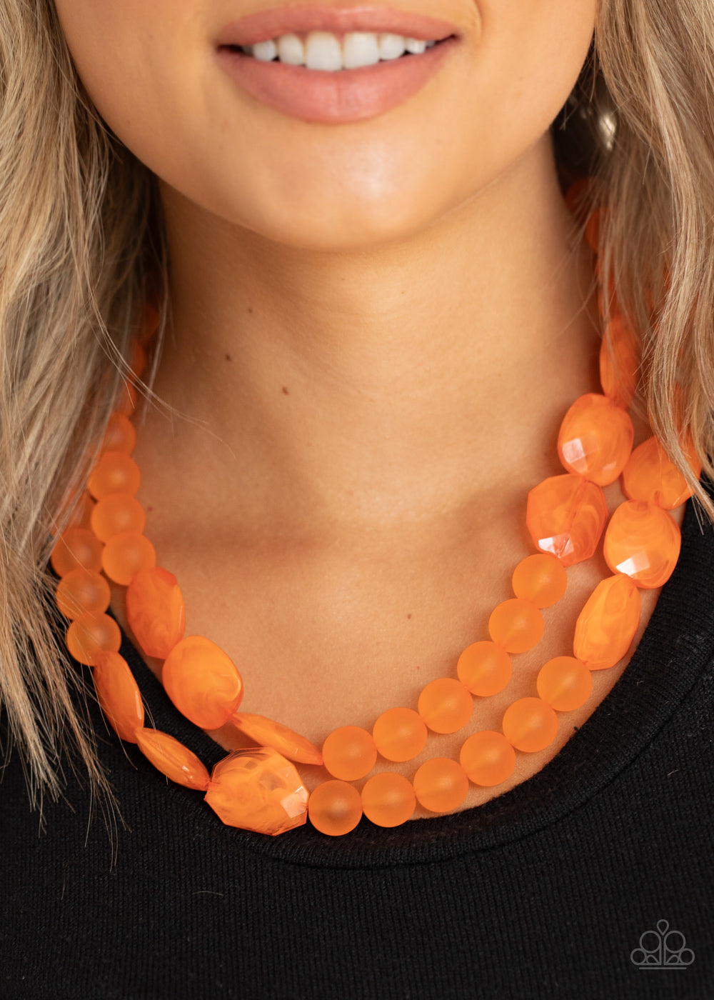 Arctic Art - orange - Paparazzi necklace