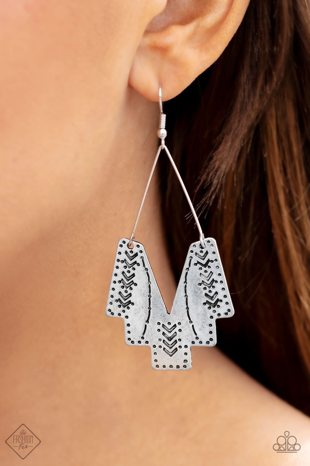 Arizona Adobe - silver - Paparazzi earrings