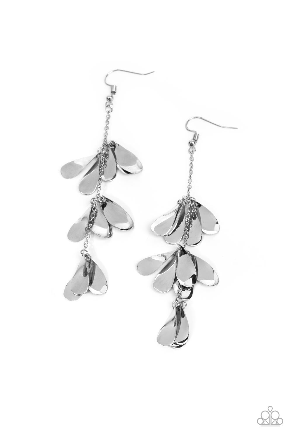 Arrival CHIME - silver - Paparazzi earrings