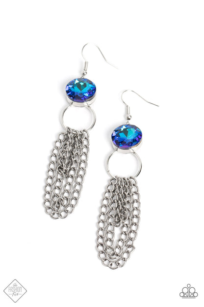 Arthurian A-Lister - blue - Paparazzi earrings