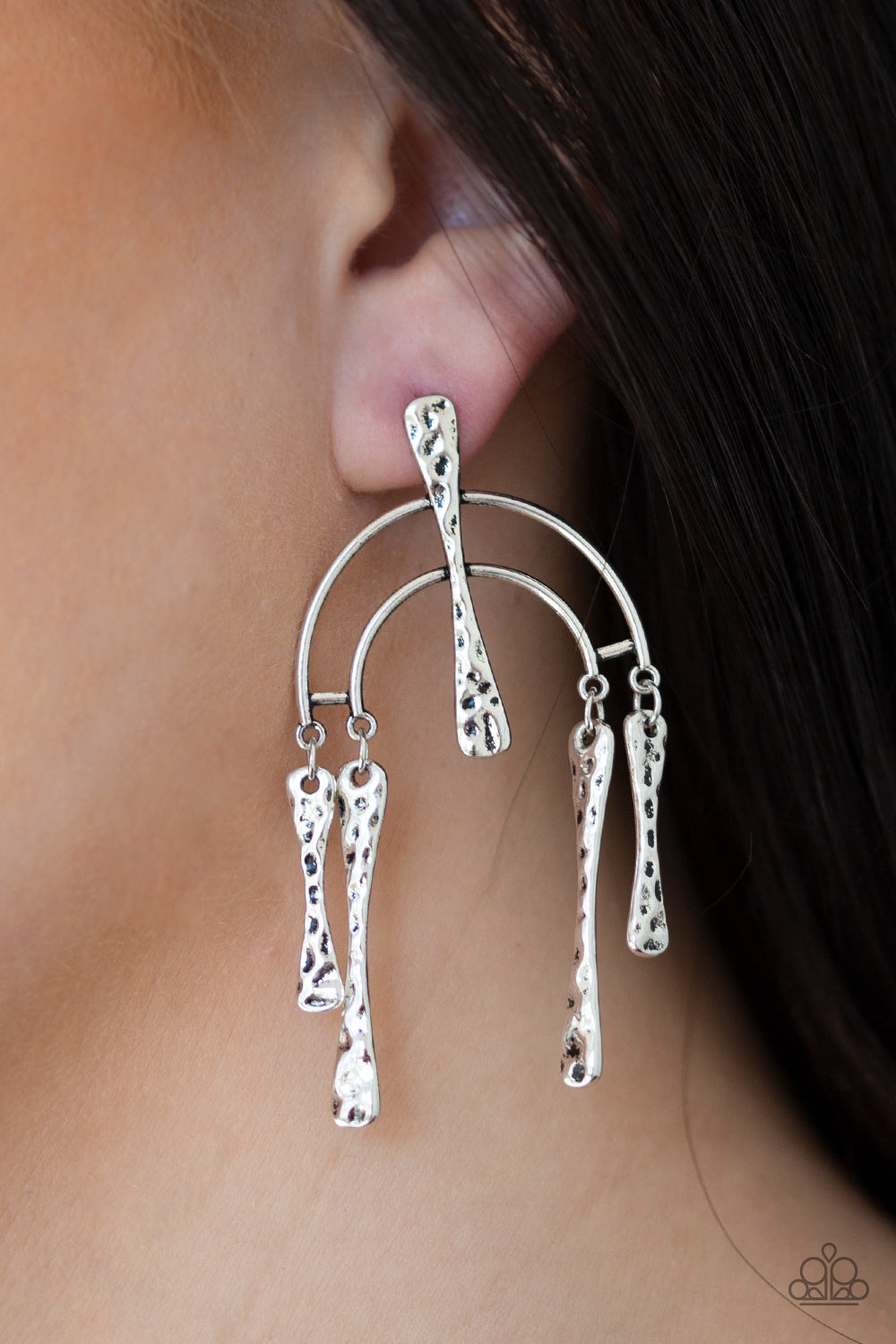 Artifacts of Life - silver - Paparazzi earrings