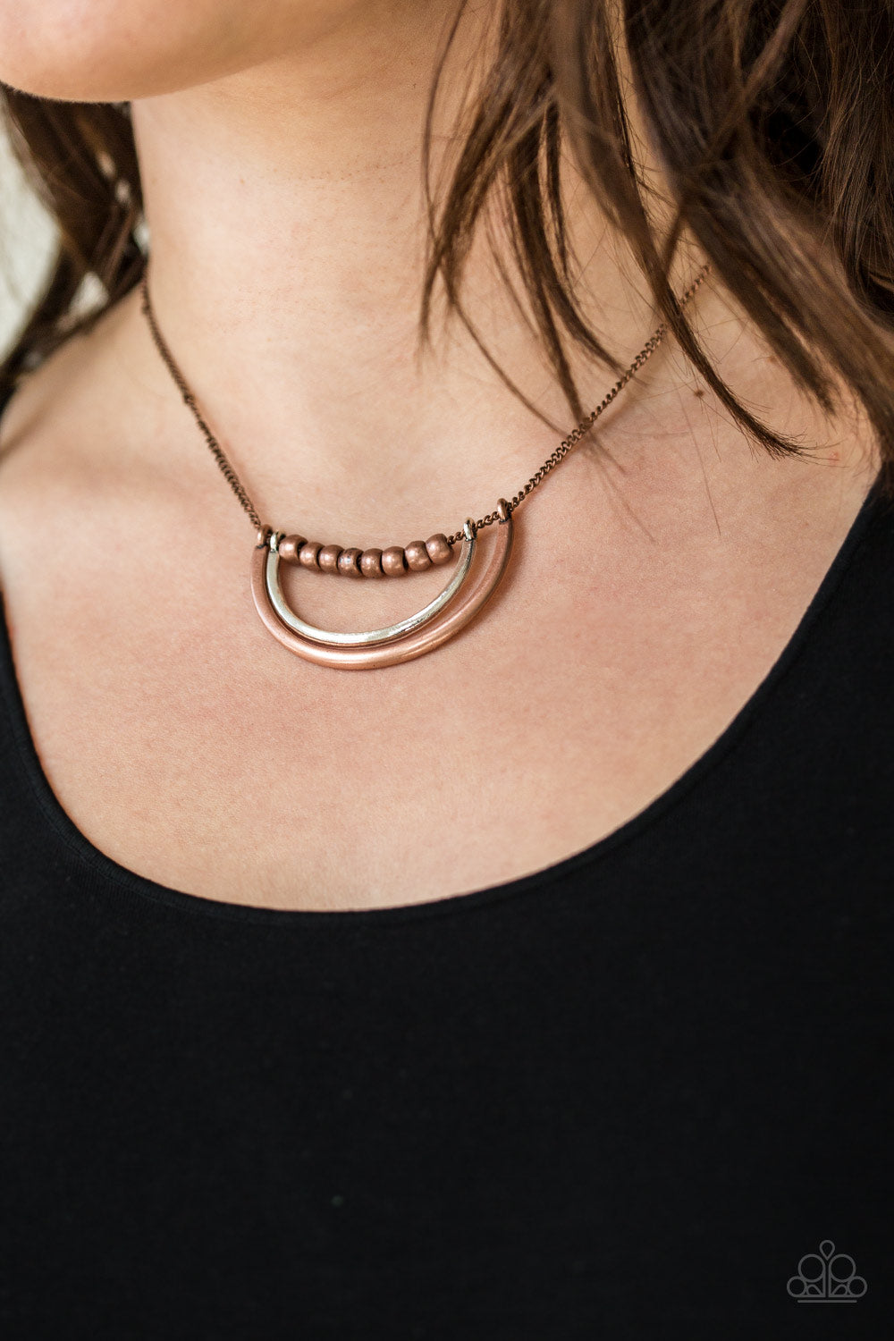 Artificial Arches - copper - Paparazzi necklace