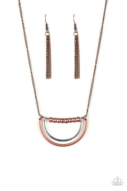 Artificial Arches - copper - Paparazzi necklace