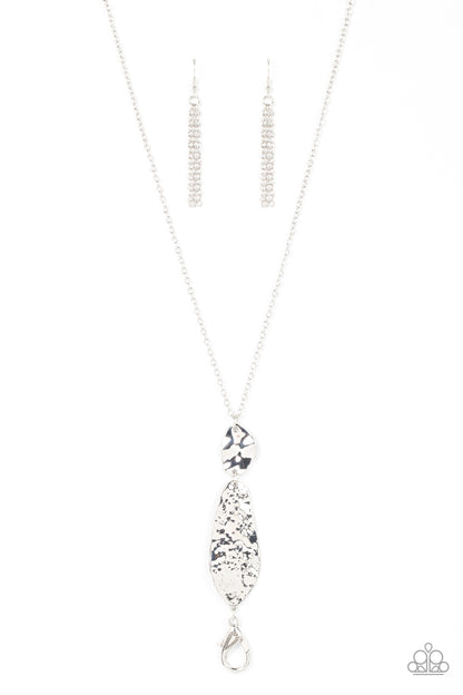 Artisan Abode - silver - Paparazzi LANYARD necklace