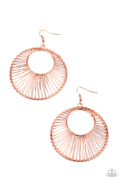 Artisan Applique - copper - Paparazzi earrings