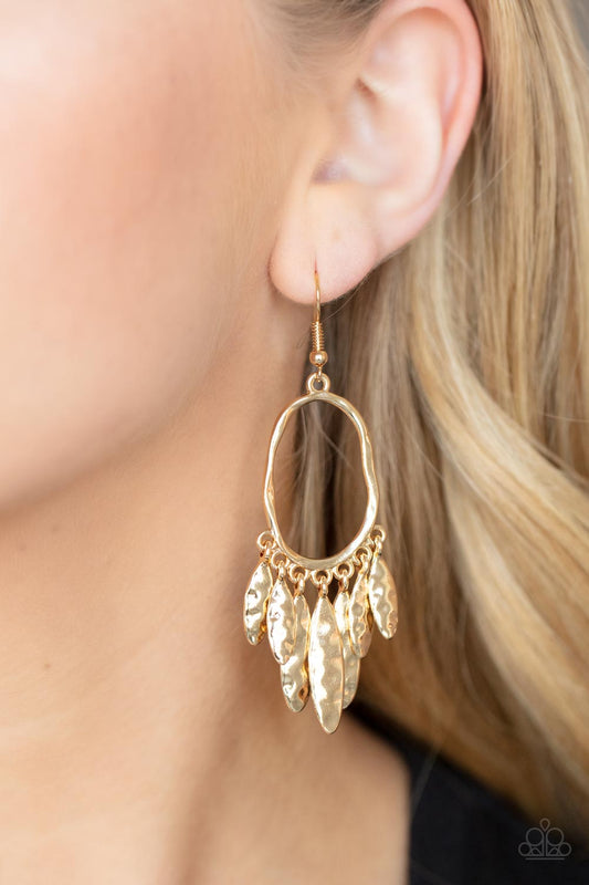 Artisan Aria - gold - Paparazzi earrings