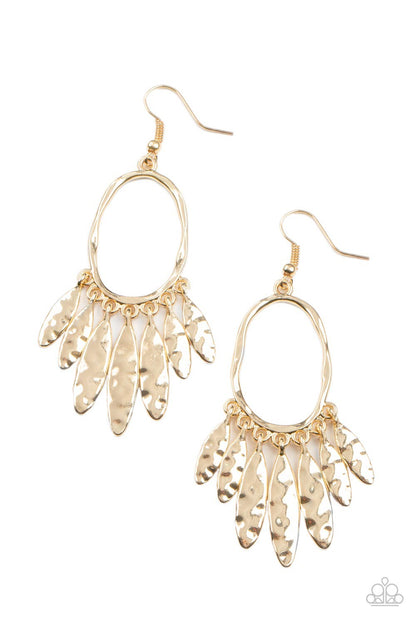 Artisan Aria - gold - Paparazzi earrings