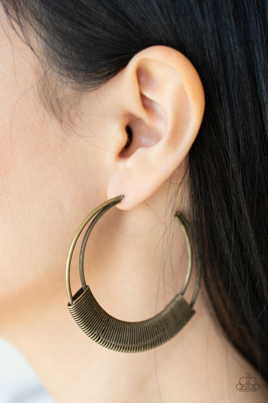 Artisan Attitude - brass - Paparazzi earrings