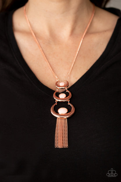 As MOON As I Can - copper - Paparazzi necklace