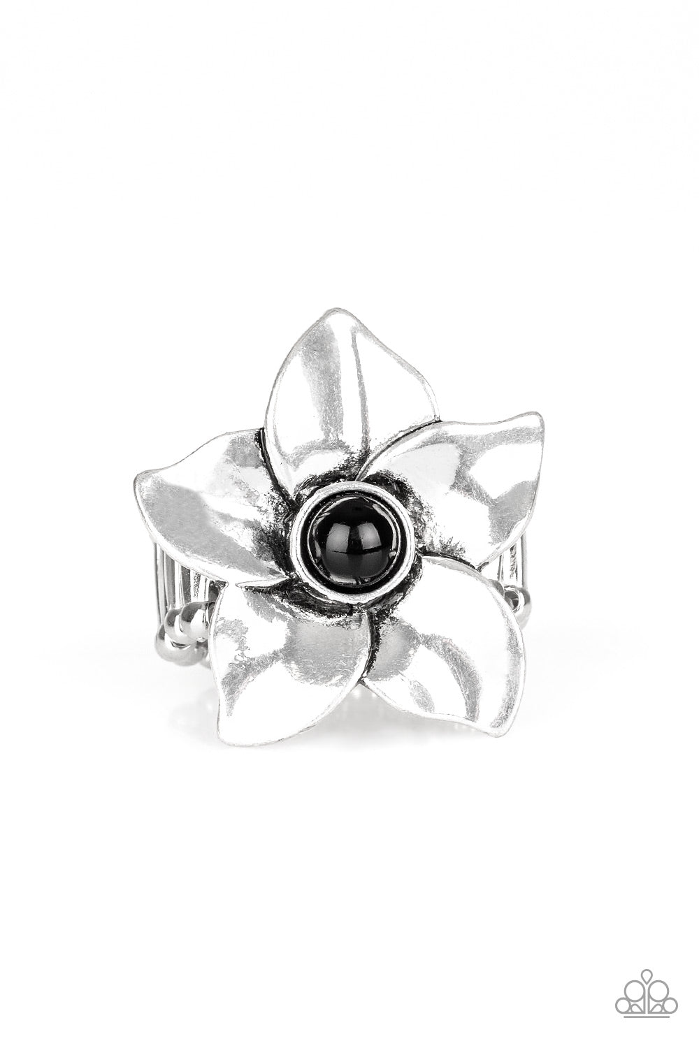 Ask for Flowers - black - Paparazzi ring