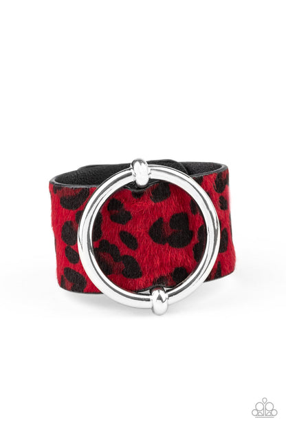 Asking FUR Trouble - red - Paparazzi bracelet