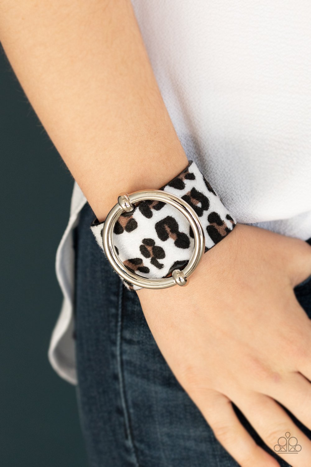 Asking FUR Trouble-white-Paparazzi bracelet