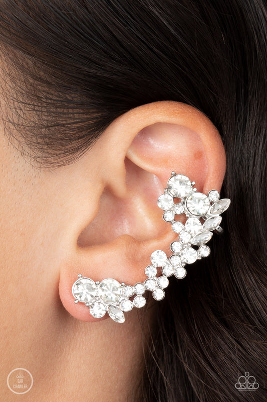 Astronomical Allure - white - Paparazzi earrings
