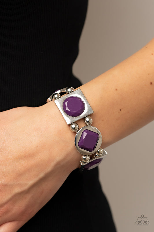 Asymmetrical A-Lister - purple - Paparazzi bracelet