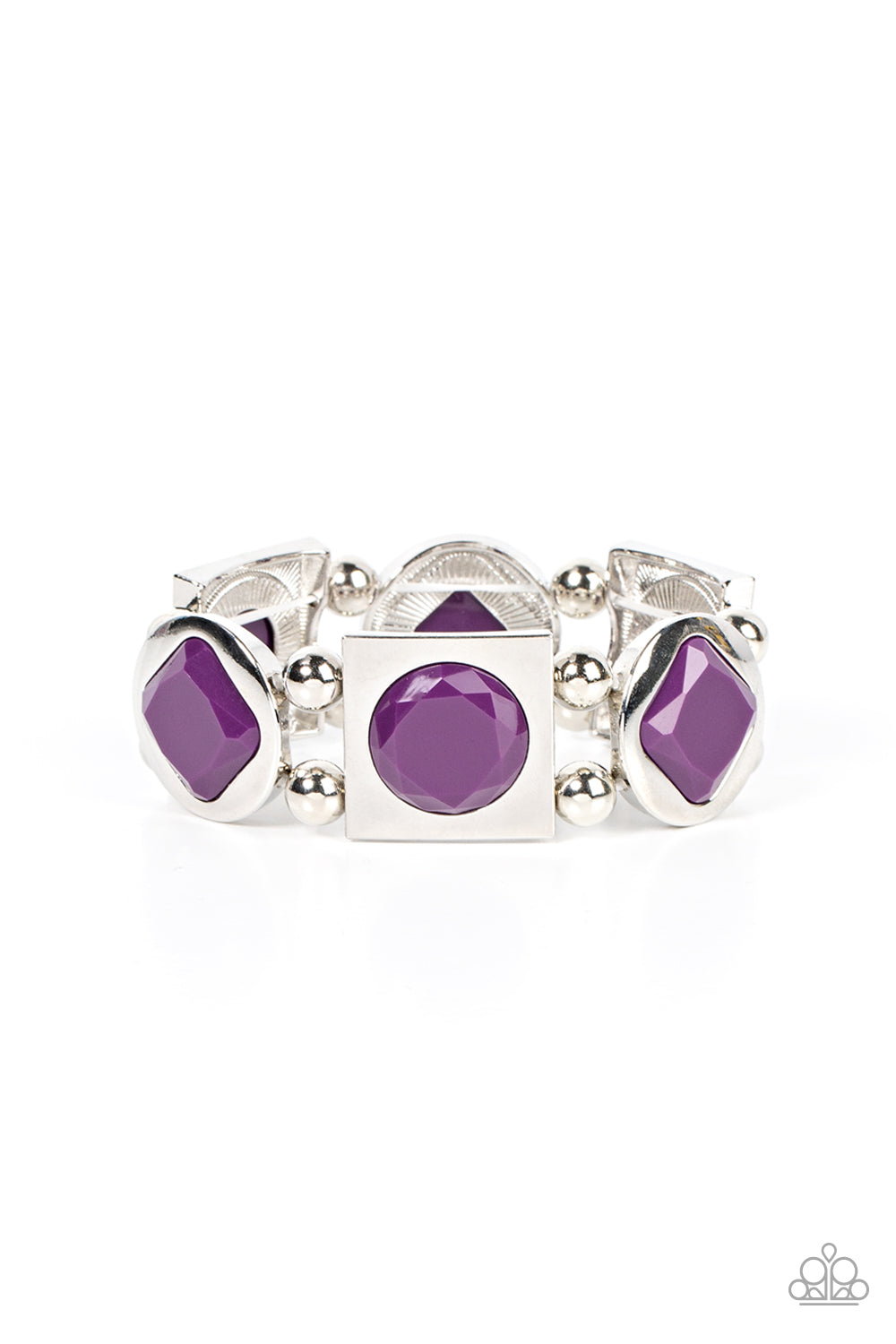 Asymmetrical A-Lister - purple - Paparazzi bracelet