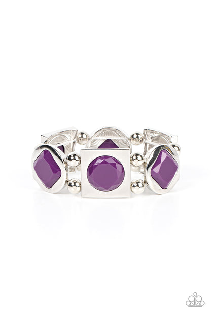 Asymmetrical A-Lister - purple - Paparazzi bracelet