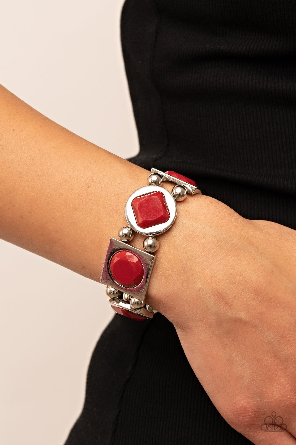 Asymmetrical A-Lister - red - Paparazzi bracelet