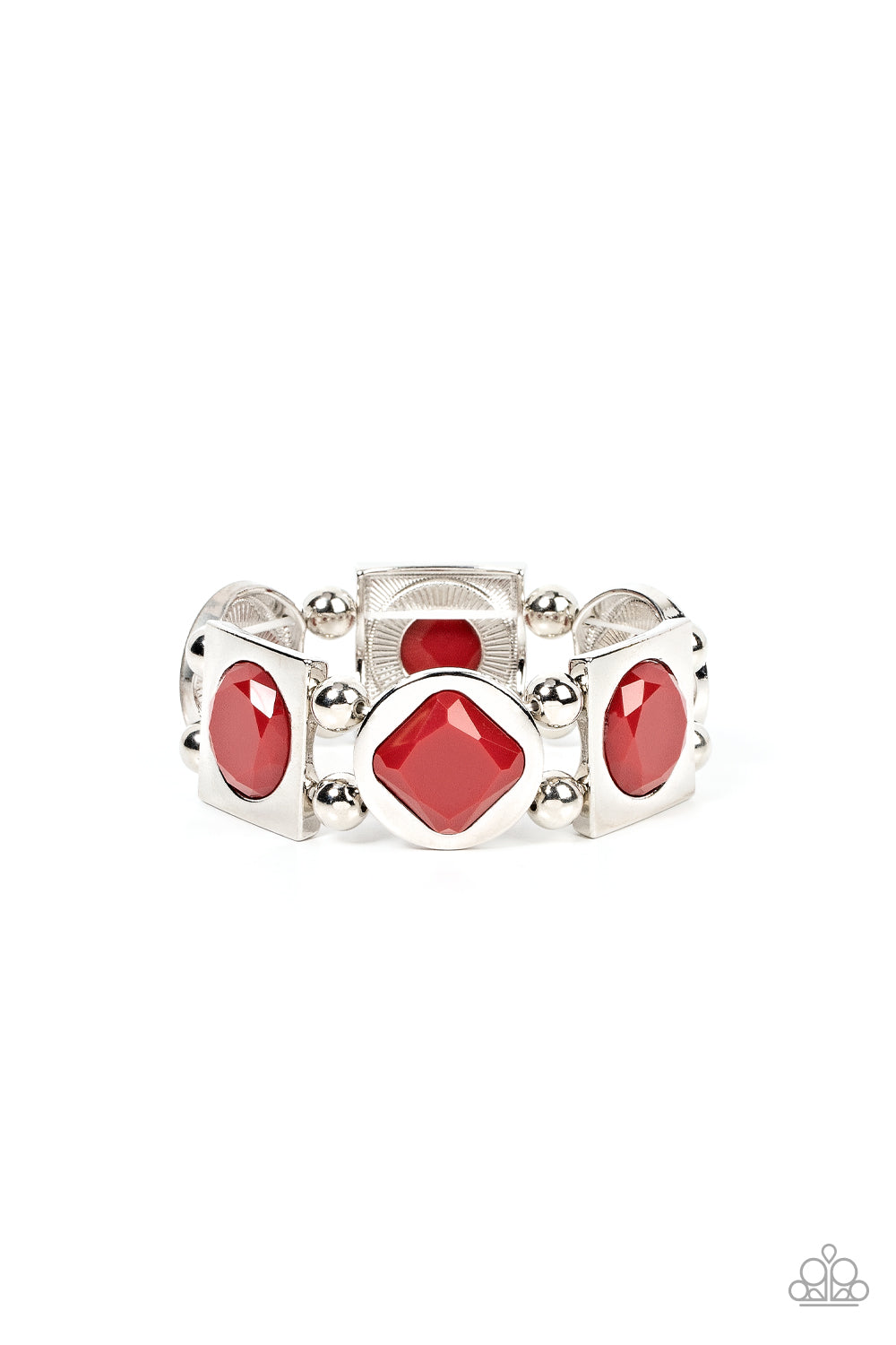 Asymmetrical A-Lister - red - Paparazzi bracelet