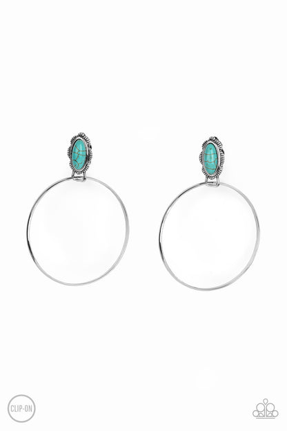 At Long LASSO - blue - Paparazzi CLIP ON earrings