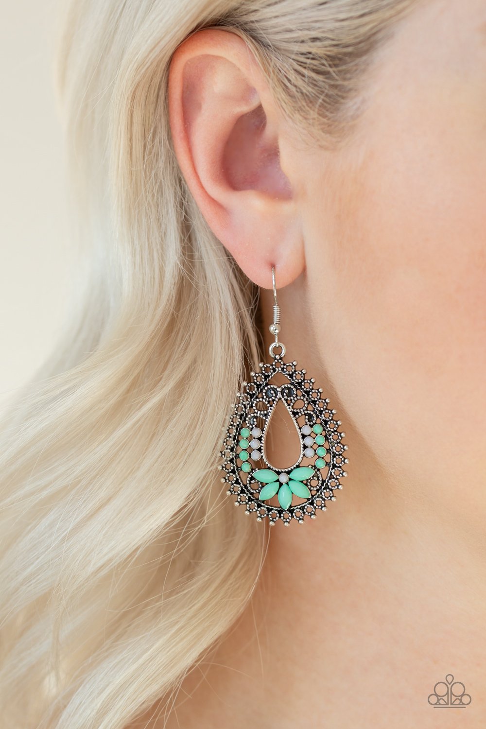 Atta Gala-green-Paparazzi earrings