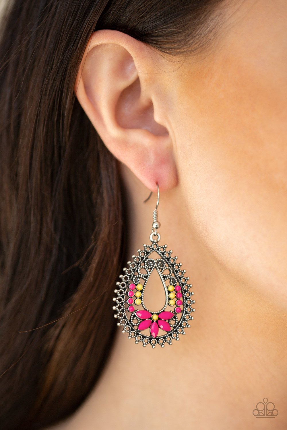 Atta Gala-pink-Paparazzi earrings