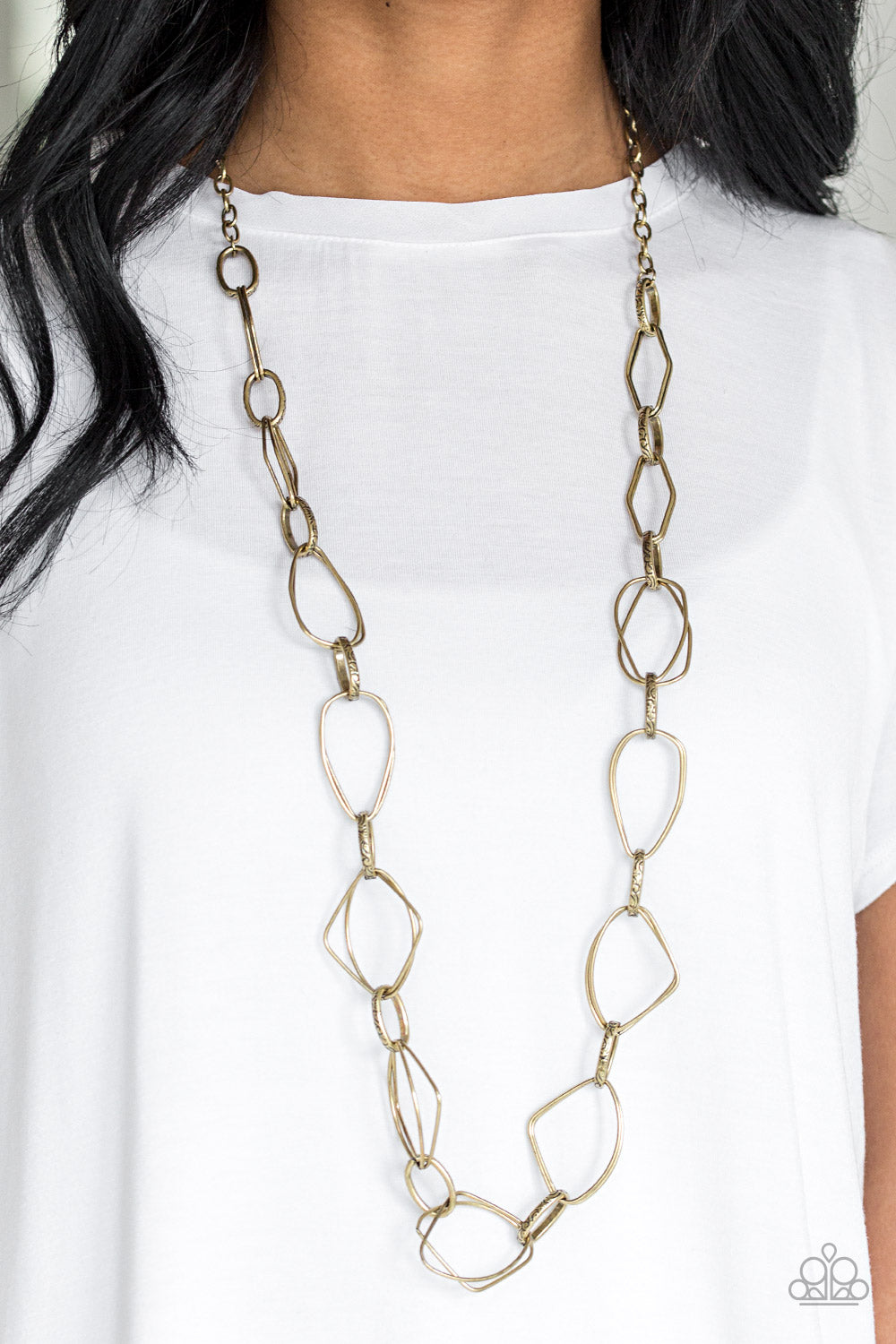 Attitude Adjustment - brass - Paparazzi necklace