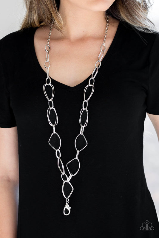 Attitude Adjustment - silver - Paparazzi lanyard necklace