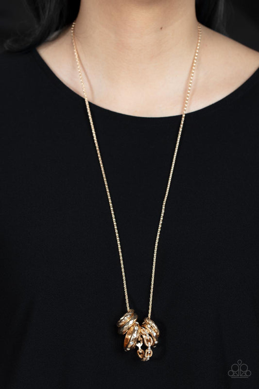 Audacious Attitude - gold - Paparazzi necklace