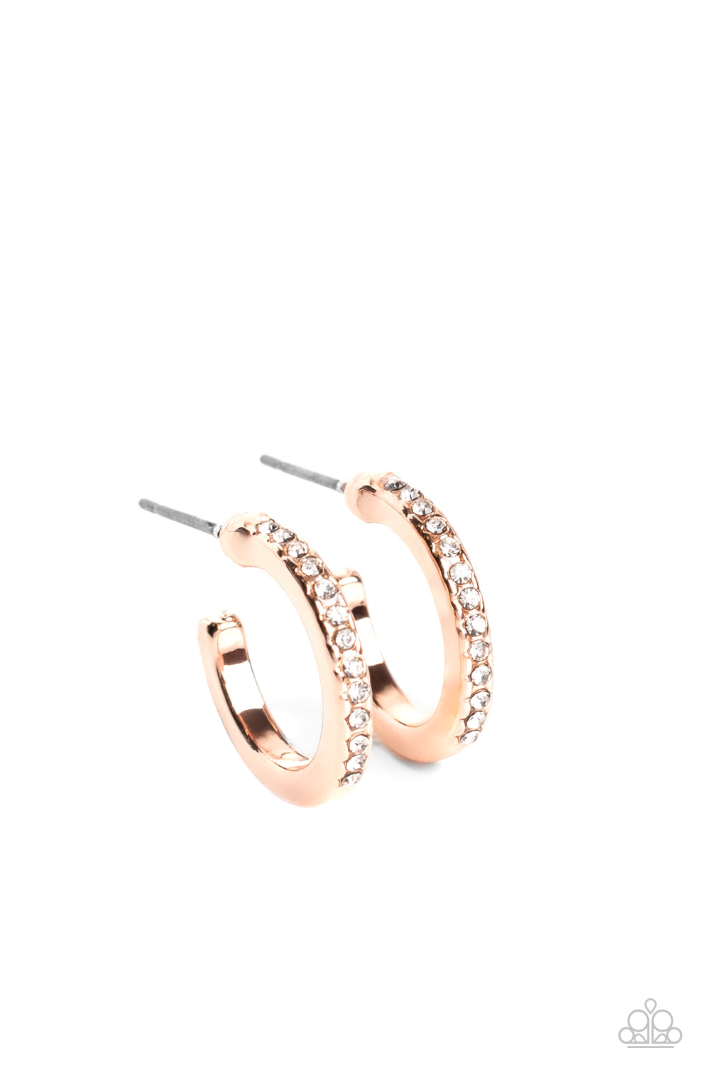 Audaciously Angelic - rose gold - Paparazzi earrings