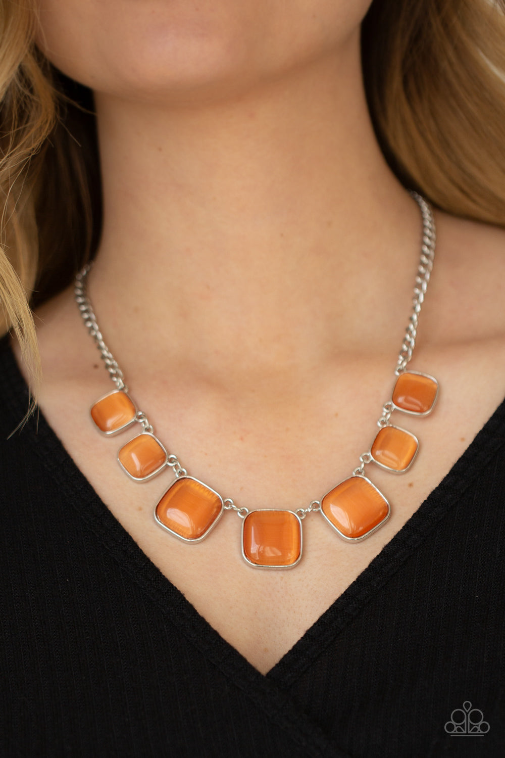 Aura Allure - orange - Paparazzi necklace