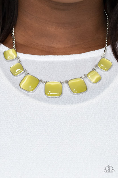 Aura Allure - yellow - Paparazzi necklace