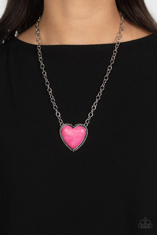 Authentic Admirer - pink - Paparazzi necklace