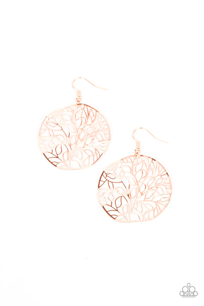 Autumn Harvest - copper - Paparazzi earrings