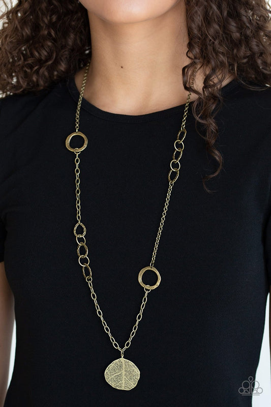 Autumn Collage-brass-Paparazzi necklace