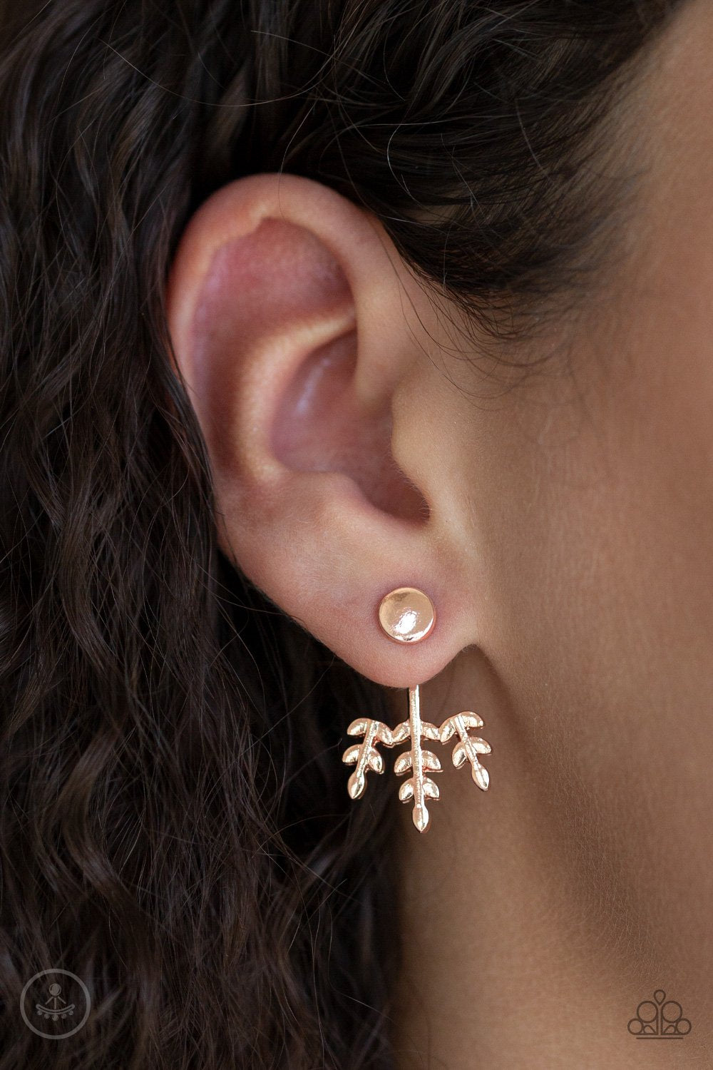 Autumn Shimmer-rose gold-Paparazzi earrings