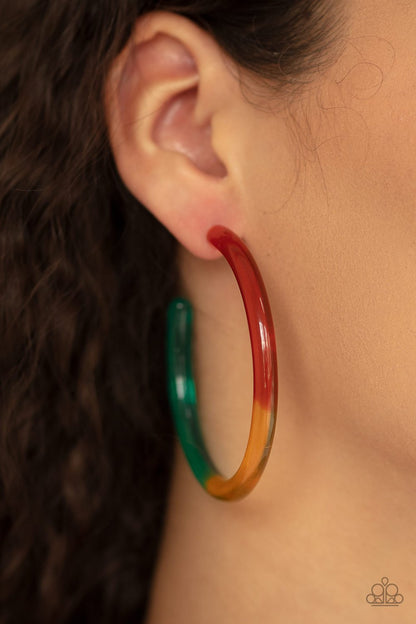 Awesome Aura - multi - Paparazzi earrings