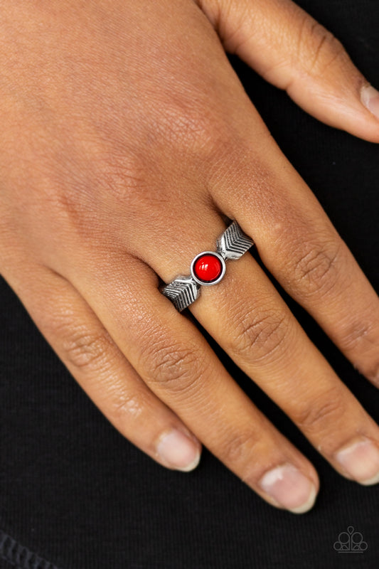 Awesomely ARROW-Dynamic - red - Paparazzi ring